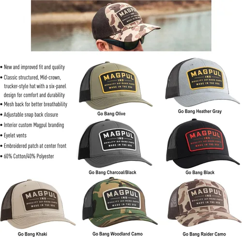 Vista 4 de Magpul - Gorra de béisbol con cierre a presión, talla única