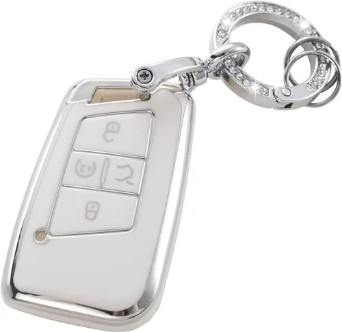 Vista 12 de YO&YOYE Funda para Llavero de TPU con Anillo para Llaves