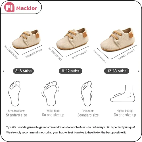 Vista 6 de Meckior Botar para aprender a caminar unisex, para niños y niñas, recién nacidos, terciopelo, suela de goma, zapatos antideslizantes