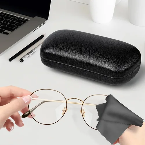 Vista 6 de molshine Estuche rígido para lentes de sol, estuche clásico para lentes de sol, lentes con paño de limpieza