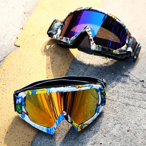Vista 4 de 2 piezas de gafas para ATV para adultos, gafas antiniebla para moto de tierra, gafas de motocross para motocicleta y esquí para hombres y mujeres