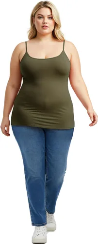 Vista 154 de Emmalise Camisola larga casual básica para mujer, con tirantes ajustables, top en capas