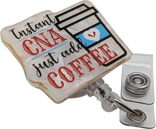 Vista 2 de Carrete de insignia CNA instantáneo personalizado, retráctil, solo tienes que añadir café Instantcna