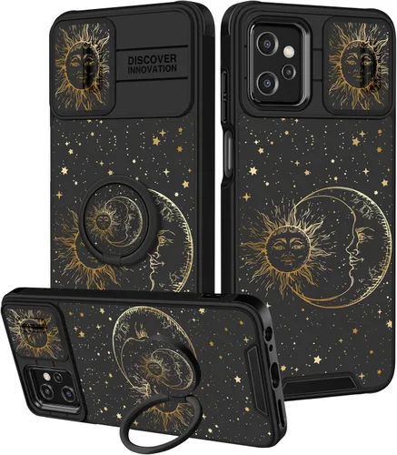 Vista 30 de para Moto G 5G 2023 funda - Cubierta de teléfono linda con corazón para mujeres y niñas, diseño único negro con cubierta deslizante para la cámara