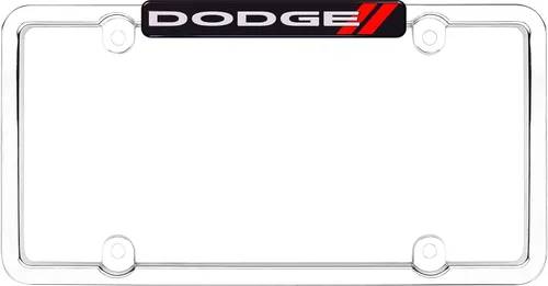 Vista 2 de Cruiser Accessories 11036 Dodge - Marco para matrícula, cromado/rojo