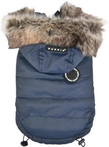 Vista 6 de Puppia Hollis - Abrigo de invierno reversible con capucha para perro, cálido, cómodo, a la moda para perros pequeños y medianos, rojo, talla S