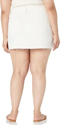 Vista 6 de The Drop Minifalda de mezclilla desgastada Ansh para mujer
