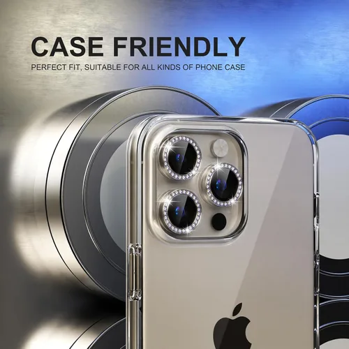 Vista 438 de Choiche Compatible para iPhone 16 Pro/iPhone 16 Pro Max Protector de Lente de Cámara, Vidrio Templado 9H Protector de Pantalla de Cubierta de Cámara