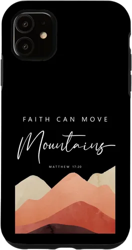 Vista 8 de Faith Can Move Mountains - Matthew 17 20 Inspiring Christian Case for iPhone 17