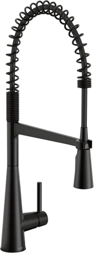 Vista 15 de Moen Grifo de Cocina Desplegable Elegante Negro de Acero Inoxidable de Una Sola Manija Sin Contacto de Arco Alto, Grifo Moderno de Fregadero