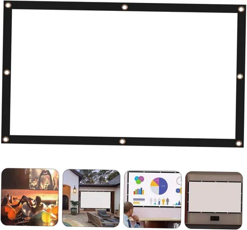 Vista 2 de DOITOOL Polyester Outdoor Indoor HD Projection for Home Theater Camping Classroom