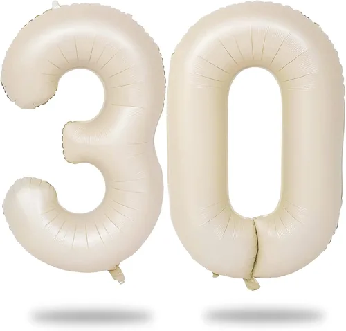 Vista 25 de Globos negros del número 10 para decoraciones de cumpleaños número 10, globos de helio de mylar de lámina de 40 pulgadas negros del número 1 & 0