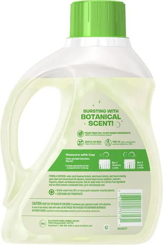 Vista 2 de Gain Botanicals Detergente a base de plantas, té blanco y lavanda, 48 cargas, 75 onzas