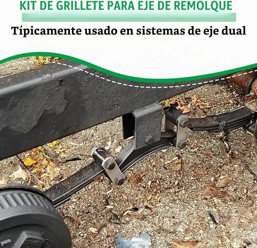 Vista 2 de Kit de grillete de remolque Racewill (correas de grillete de remolque de 2-1/4" 225), utilizado en sistemas de eje doble, kit de remolque de eje