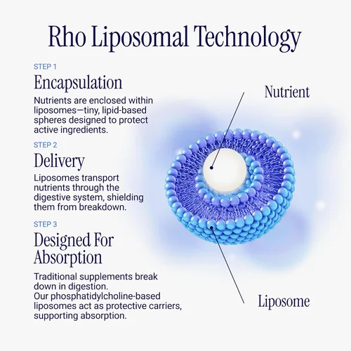 Vista 8 de Rho Nutrition Glutatión liposomal: suplemento líquido de glutatión de ultra alta absorción, apoya la desintoxicación natural, el sistema