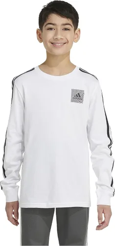 Vista 4 de adidas Camiseta de manga larga de algodón con logotipo pequeño para niño