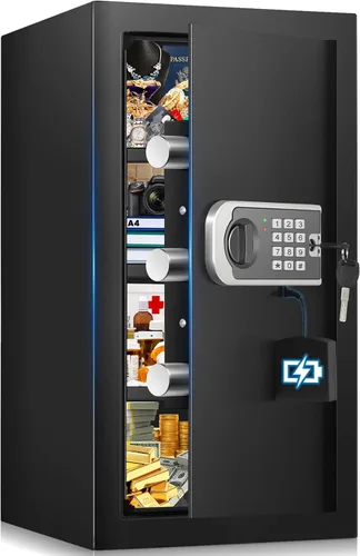 Vista 10 de [Mejorada] Cajas fuertes pequeñas para dormitorio en casa, mini caja fuerte
