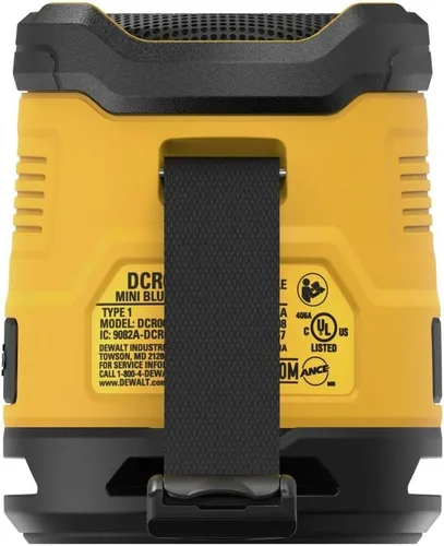 Vista 4 de Dewalt Altavoz Bluetooth, Recargable USB-C, para el lugar de trabajo (DCR008)