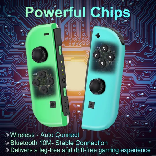 Vista 4 de PPMTS Joy Contras para Switch Nintendo, repuesto para controlador Nintendo Switch, compatible con controladores de interruptor