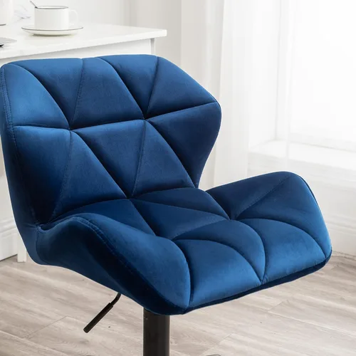 Vista 7 de Roundhill Furniture Eldon Diamond - Silla de oficina giratoria ajustable con diseño capitoné, color gris y azul