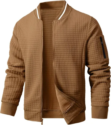 Vista 11 de Chaqueta casual para hombre, chaqueta ligera y abrigo universitario