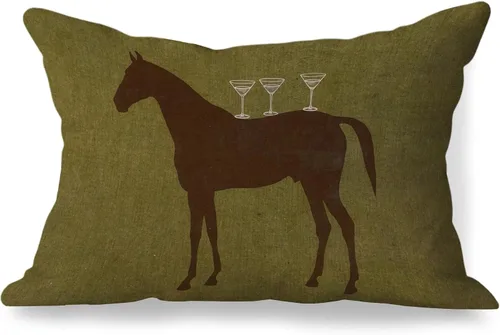 Vista 25 de Fundas de almohada de 12 x 20 pulgadas, regalos para amantes de los caballos, fundas de almohada lumbares decorativas para el hogar, sala de estar