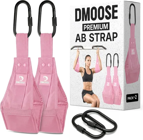 Vista 15 de DMoose Fitness Correas colgantes para abdominales para barra de dominadas y entrenamiento de fuerza central, correas de ejercicio acolchadas suaves