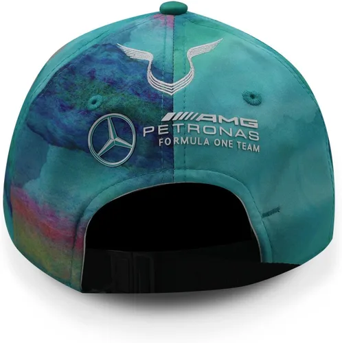 Vista 4 de Gorra Mercedes-AMG Petronas F1 Special Edition Lewis Hamilton 2022 Miami GP Azul