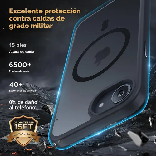 Vista 5 de miracase Funda para iPhone 16e y iPhone 17e para MagSafe [con 2 protectores de pantalla de 9H + ] Protección superior de grado militar a prueba