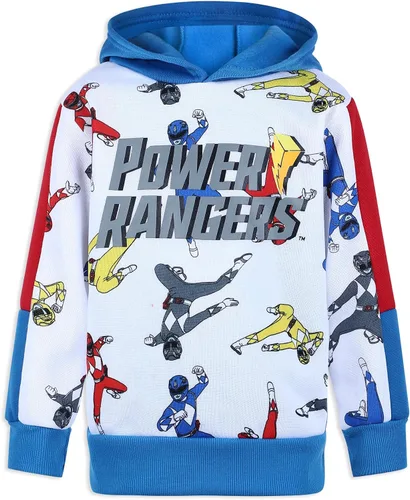Vista 6 de Hasbro Power Rangers Boys Hooded Sweatshirt and Jogger Set for Little Kids Blue