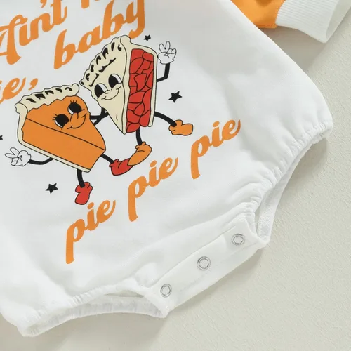 Vista 105 de Ropa de Halloween para bebé niña, sudadera con estampado de calabaza, mameluco de burbujas, lindo traje de Acción de Gracias de otoño
