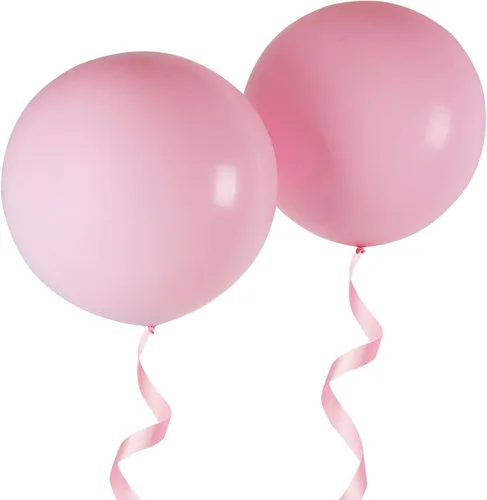 Vista 32 de Globos redondos gigantes de 24 pulgadas, paquete de 10 globos de látex negro para sesiones de fotos, bodas, baby shower, decoraciones de fiesta