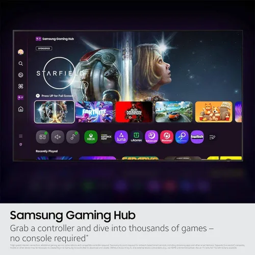 Vista 6 de Samsung Smart TV QLED 4K UHD de 55 pulgadas serie Q7F - HDR10+, Alexa integrado, Bluetooth con plan de protección CPS de 12 meses, cable HDMI AUX