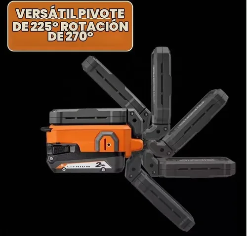 Vista 6 de RIDGID Luz de tarea magnética inalámbrica resistente de 18 V (solo herramienta)