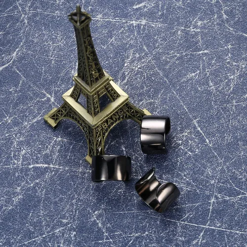 Vista 5 de JOERICA Juego de 3 anillos de banda ajustable para mujeres y hombres, anillos de nudillos planos, lisos, de banda ancha, Cobre, Zirconia cúbica