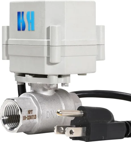 Vista 22 de 1/2" 3/4" 1" 110-230VAC Válvula de Bola Eléctrica Motorizada Normalmente Cerrada/Abierta CF8/Acero Inoxidable 304 Con Enchufe de EE. UU.