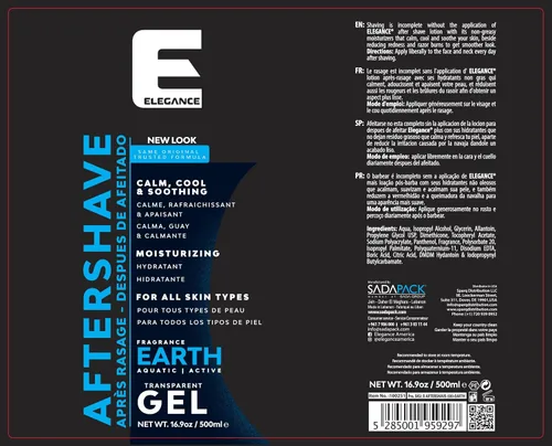 Vista 2 de Elegance Loción para después del afeitado para hombres, 16.9 fl oz, tierra (azul), alivio real del afeitado que hidrata y revitaliza tu piel, 16.9