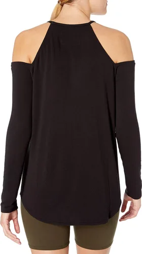Vista 2 de Andrew Marc Sport Women's LS Cold Shoulder Pull Over WZipper Detail