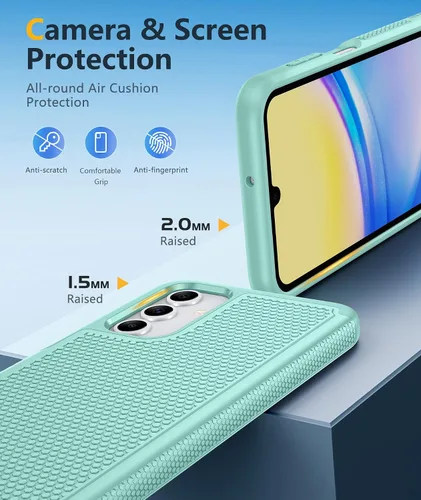 Vista 1060 de FNTCASE Funda para iPhone 17 Pro: Fundas delgadas translúcidas de color azul claro compatibles con MagSafe, protección completa de la cámara