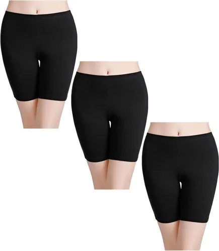 Vista 11 de wirarpa Ropa interior de algodón antirozaduras para mujer, pantalones cortos de pierna larga, paquete de 3