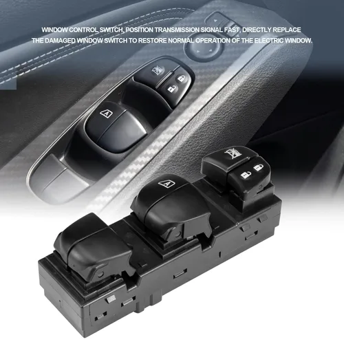 Vista 2 de Interruptor maestro de elevalunas eléctrico izquierdo para el lado del conductor para Altima Frontier Leaf Rogue Sentra 2013 2014 2015 2016 2017