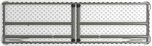 Vista 6 de Mesa plegable de 18 x 72 pulgadas, mesa plegable de plástico blanco granito para entrenamiento y eventos, mesa plegable delgada, mesa plegable