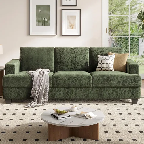 Vista 10 de COPIAE Sofá de 89 pulgadas con asientos extra profundos de gran tamaño, sofá de 3 plazas para sala de estar, sofá y sofá modernos, cómodos