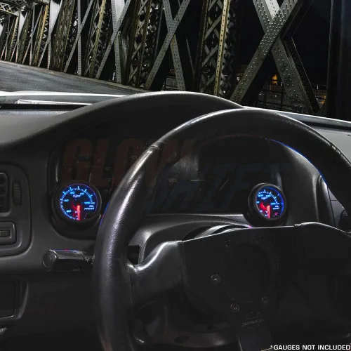 Vista 2 de GlowShift Pod de medidor de automóvil de doble grupo negro compatible con Honda Civic 1996 1997 1998 1999 2000 - Plástico ABS duradero - Monta (2)