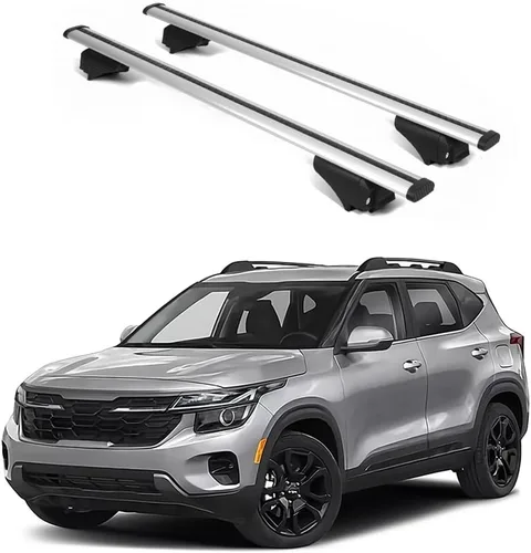 Vista 26 de ERKUL Barras transversales para techo de 220 libras para Kia EV9 2024-2026 GT-Line Barras transversales de aluminio con bloqueo antirrobo