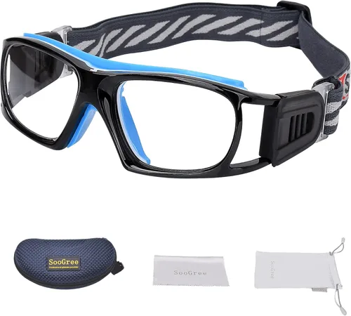 Vista 10 de SooGree Gafas deportivas para baloncesto, fútbol, fútbol, gafas protectoras de seguridad, gafas de raquetbol para adultos, lentes reemplazables