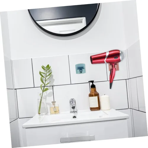 Vista 4 de Soporte para secador de pelo, soporte para escoba, organizador de secador de pelo, almacenamiento para secador de pelo, estante para secador