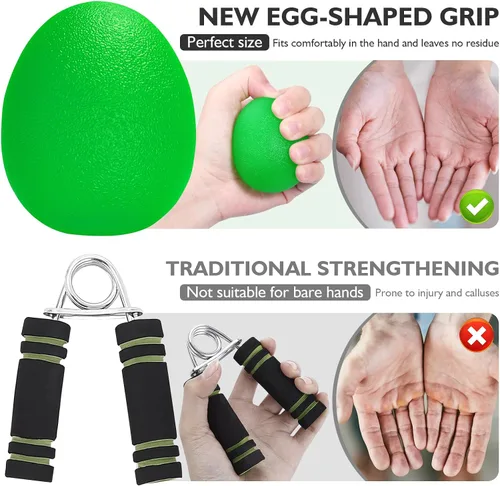 Vista 2 de Peradix Entrenador de fuerza de agarre de mano, pelota de alivio de estrés para adultos y niños, terapia de rehabilitación de muñeca