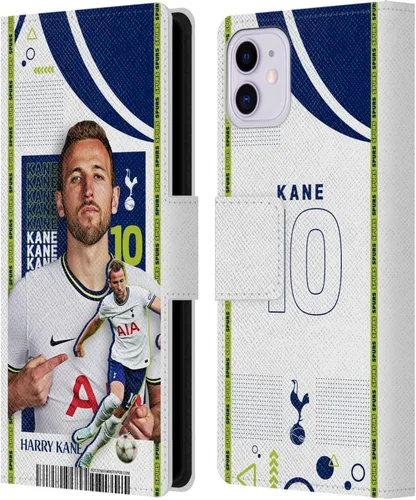 Vista 31 de Head Case Designs Officially Licensed Tottenham Hotspur F.C. Cristian Romero 2022/23 First Team Leather Wallet Case Compatible with Apple iPhone 11