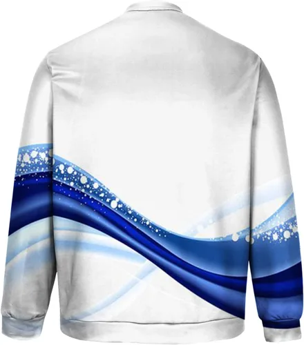 Vista 3 de Big and Tall Tshirts Shirts for Men Graphic Electric Wave Print Tee Causal Long Sleeve Pullover Loose Sweatshirts
